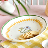 Plate Sundrop Handpainted Ceramic Oval Plate 30 cm