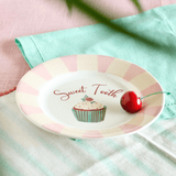 Plate Sweet Tooth Handpainted Ceramic Dessert Plate 16.5 Cm