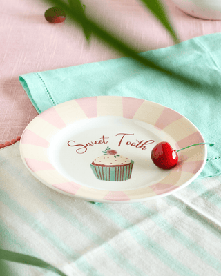Plate Sweet Tooth Handpainted Ceramic Dessert Plate 16.5 Cm
