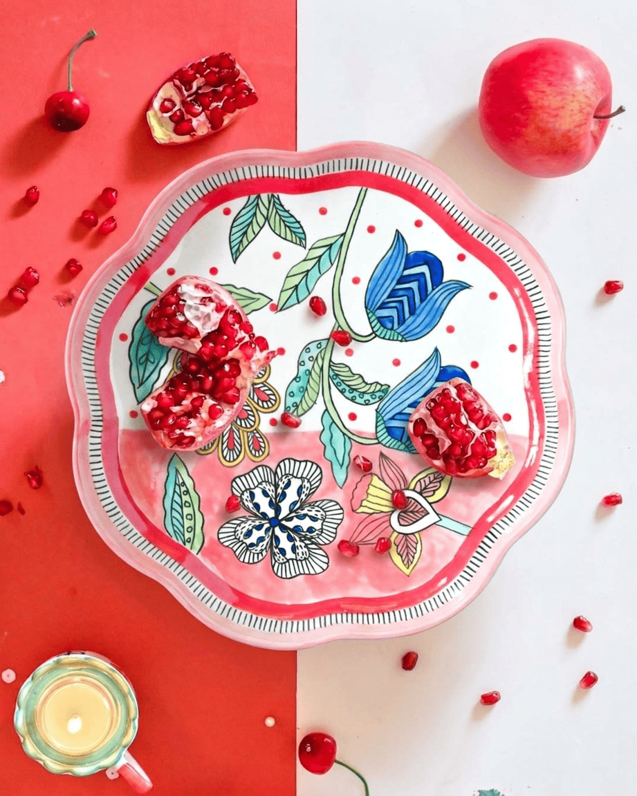 Plates Bella's Blue Bells Handpainted Ceramic Platter