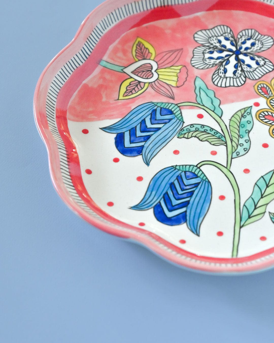 Plates Bella's Blue Bells Handpainted Ceramic Platter
