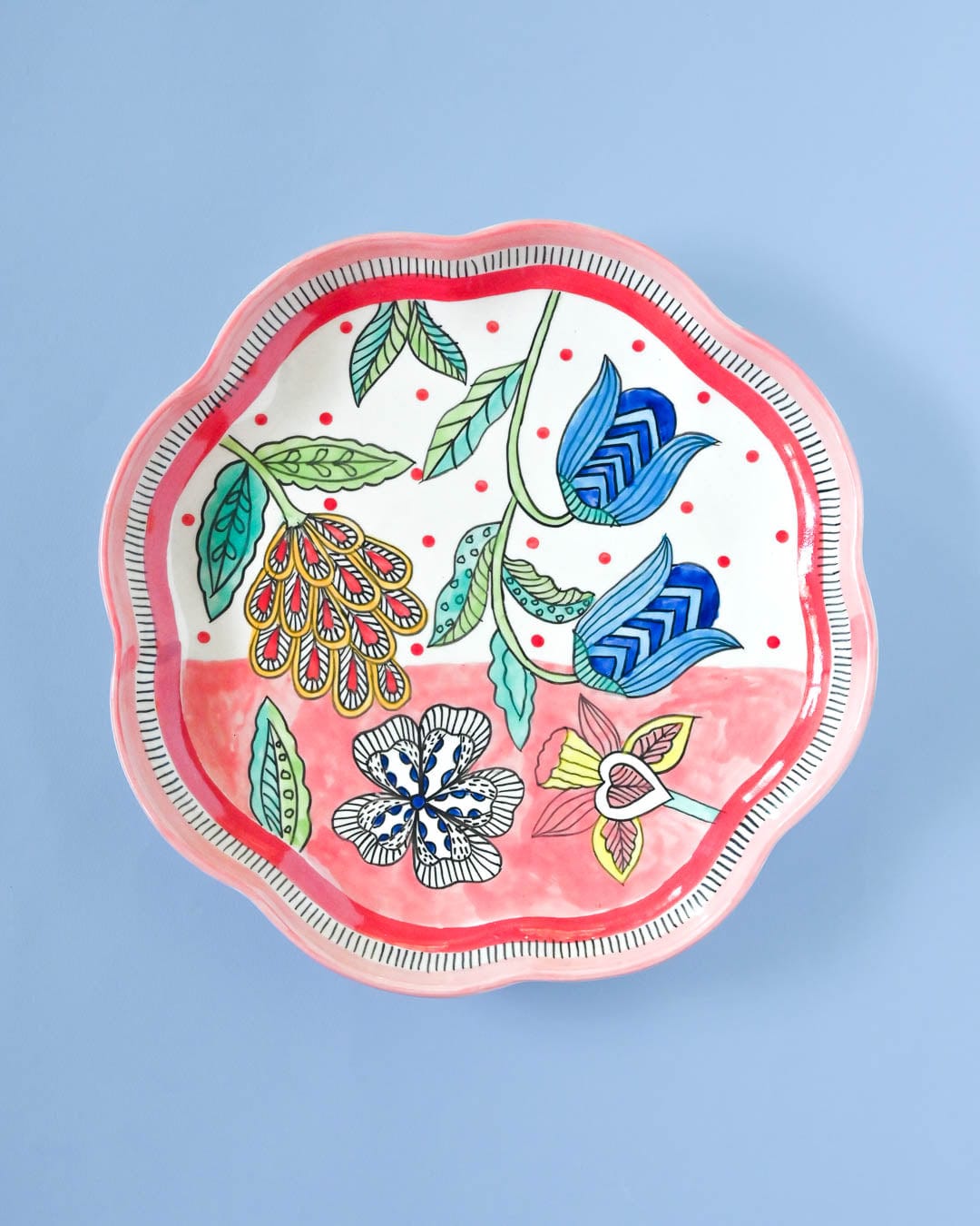 Plates Bella's Blue Bells Handpainted Ceramic Platter