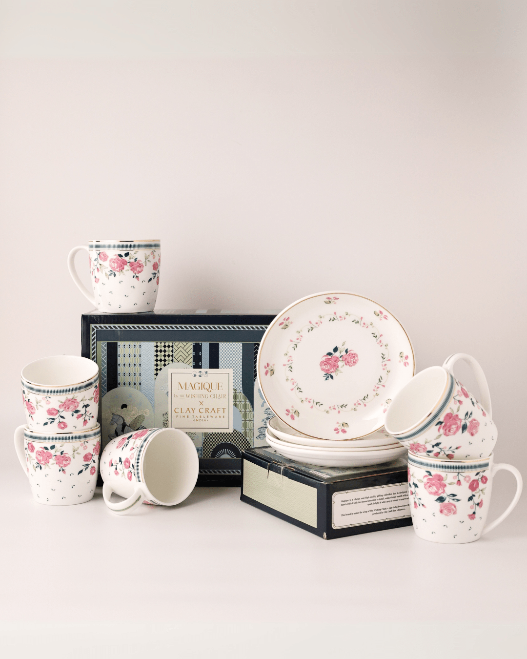 Plates & Cups Portrait of a Rose Chai Mugs & Snacks Plates | The Wishing Chair