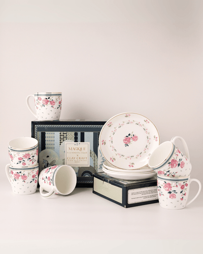Plates & Cups Portrait of a Rose Chai Mugs & Snacks Plates