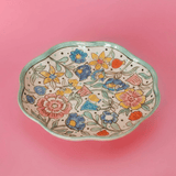 Plates Kelly Green Handpainted Ceramic Platter