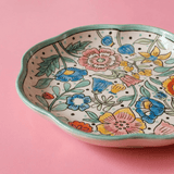 Plates Kelly Green Handpainted Ceramic Platter
