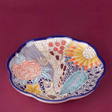 Plates Secret Garden Ceramic Handpainted Platter