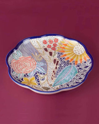 Plates Secret Garden Ceramic Handpainted Platter