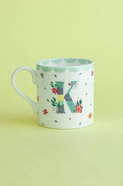 Polka Dots Monogram Mug - A To Z