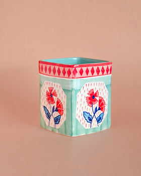 Poppies & Play Handpainted Cutlery Holder