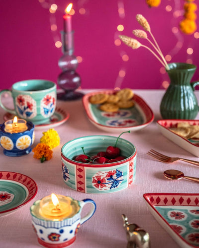 Poppies & Play Handpainted Nut Bowl