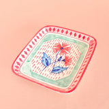 Poppies & Play Handpainted Rectangular Platter- Set of 2