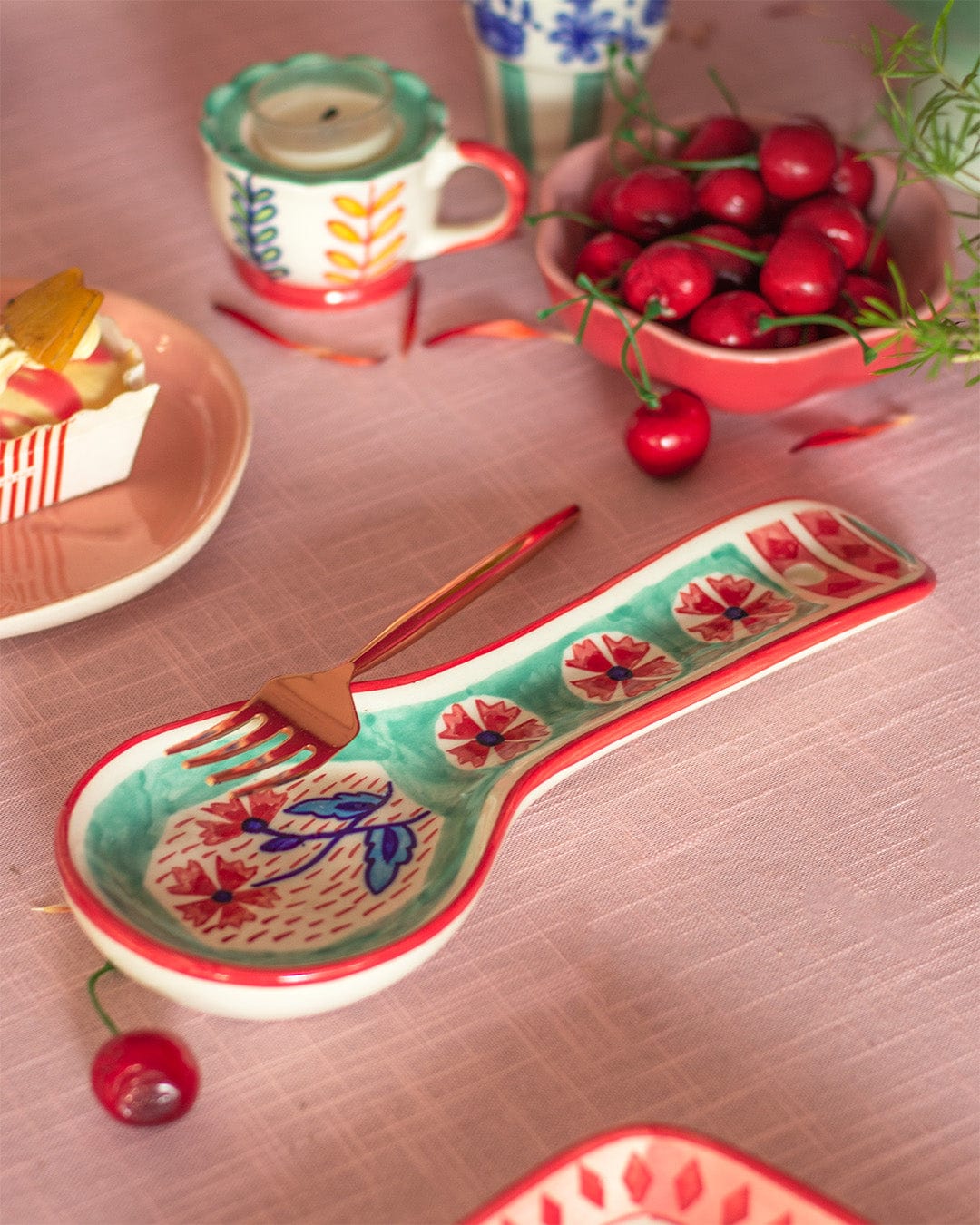 Poppies & Play Handpainted Spoon Rest