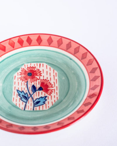 Poppies & Play Handpainted Tapas Plate