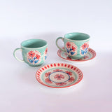 Poppies & Play Teacup and Saucer - Set of 2
