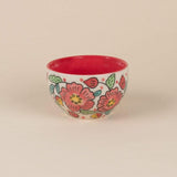 Poppy Petals Handpainted Cup & Saucer - Set Of 2