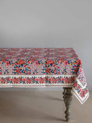 Poppy Petals Table Cover- 8 Seater