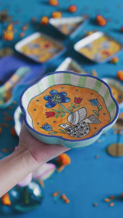 Perch Handpainted Ceramic Pasta Bowl