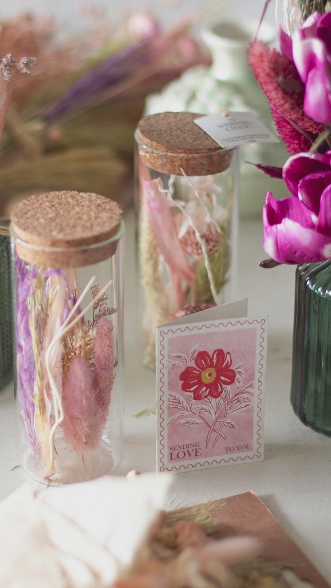 Lavenderia Natural Dried Flowers in Glass Tube with Cork Lid