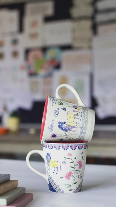 Zebra Bloom Ceramic Mug