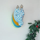 Psychedelic Unicorn Handpainted Paper mache Wall Decor Head