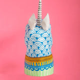 Psychedelic Unicorn Handpainted Paper mache Wall Decor Head