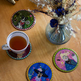 Quirky Crew Metallic Coasters - Set of 4 | The Wishing Chair