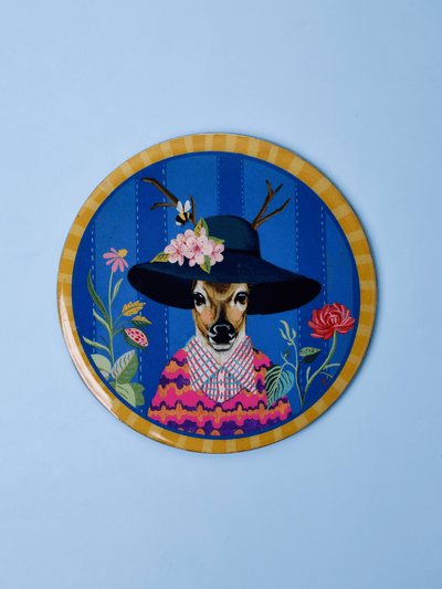 Quirky Crew Metallic Coasters - Set of 4