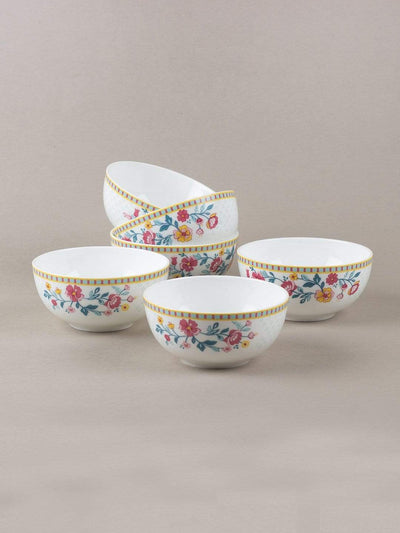 Raindrops And Roses 4" Bowl- Set Of 6