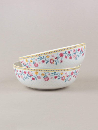 Raindrops And Roses 7" Bowl- Set Of 2