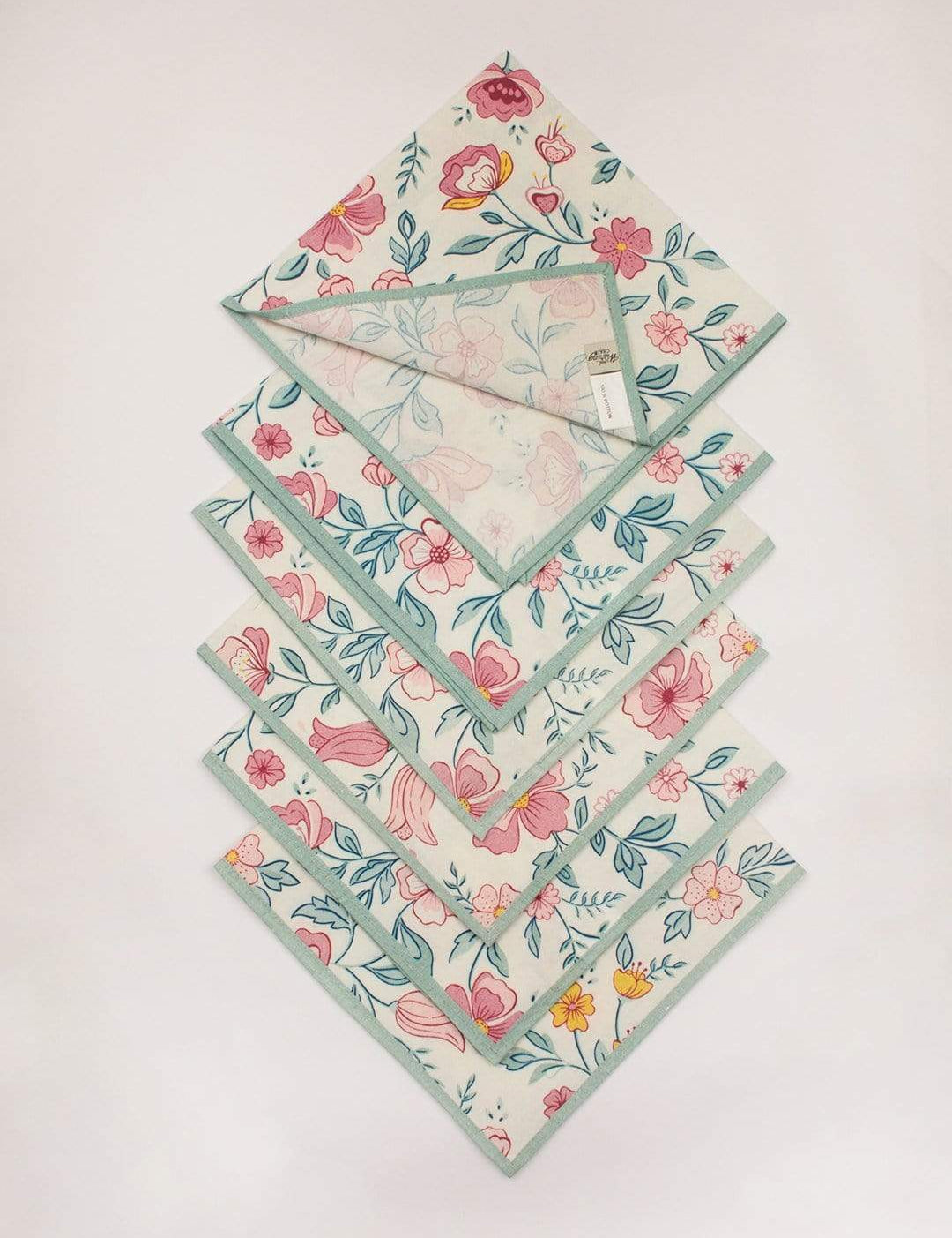 Raindrops And Roses Napkin- Set Of 6