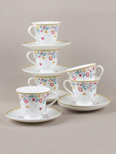 Raindrops And Roses Teacup & Saucer- Set Of 6