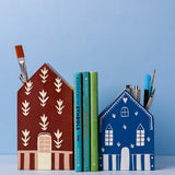 Reading Roofs Handpainted Bookends - Set of 2 | The Wishing Chair