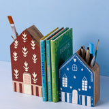 Reading Roofs Handpainted Bookends - Set of 2 | The Wishing Chair
