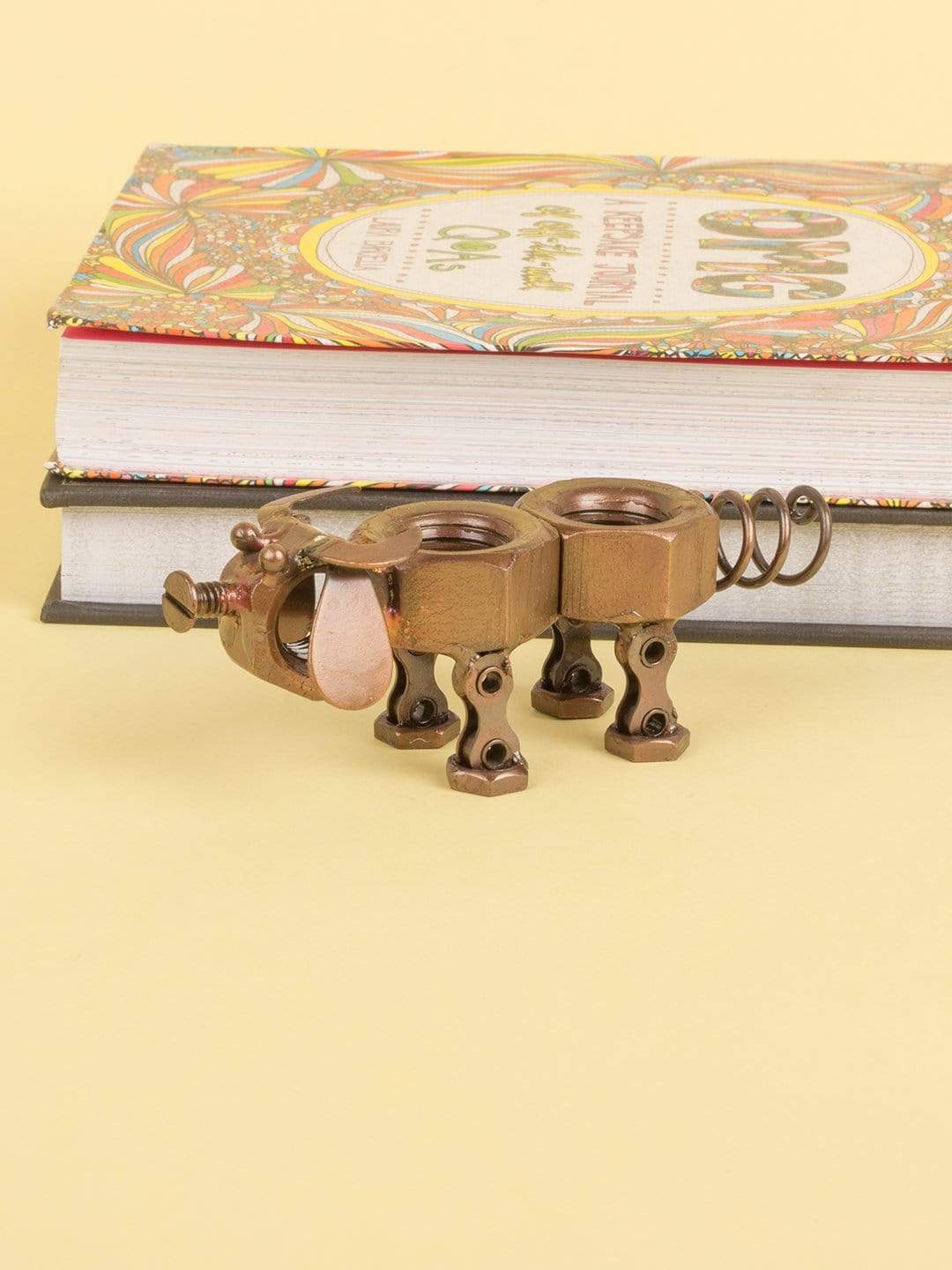 Recycled Decorative Cow- Copper Antique