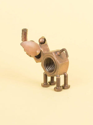 Recycled Decorative Elephant- Copper Antique