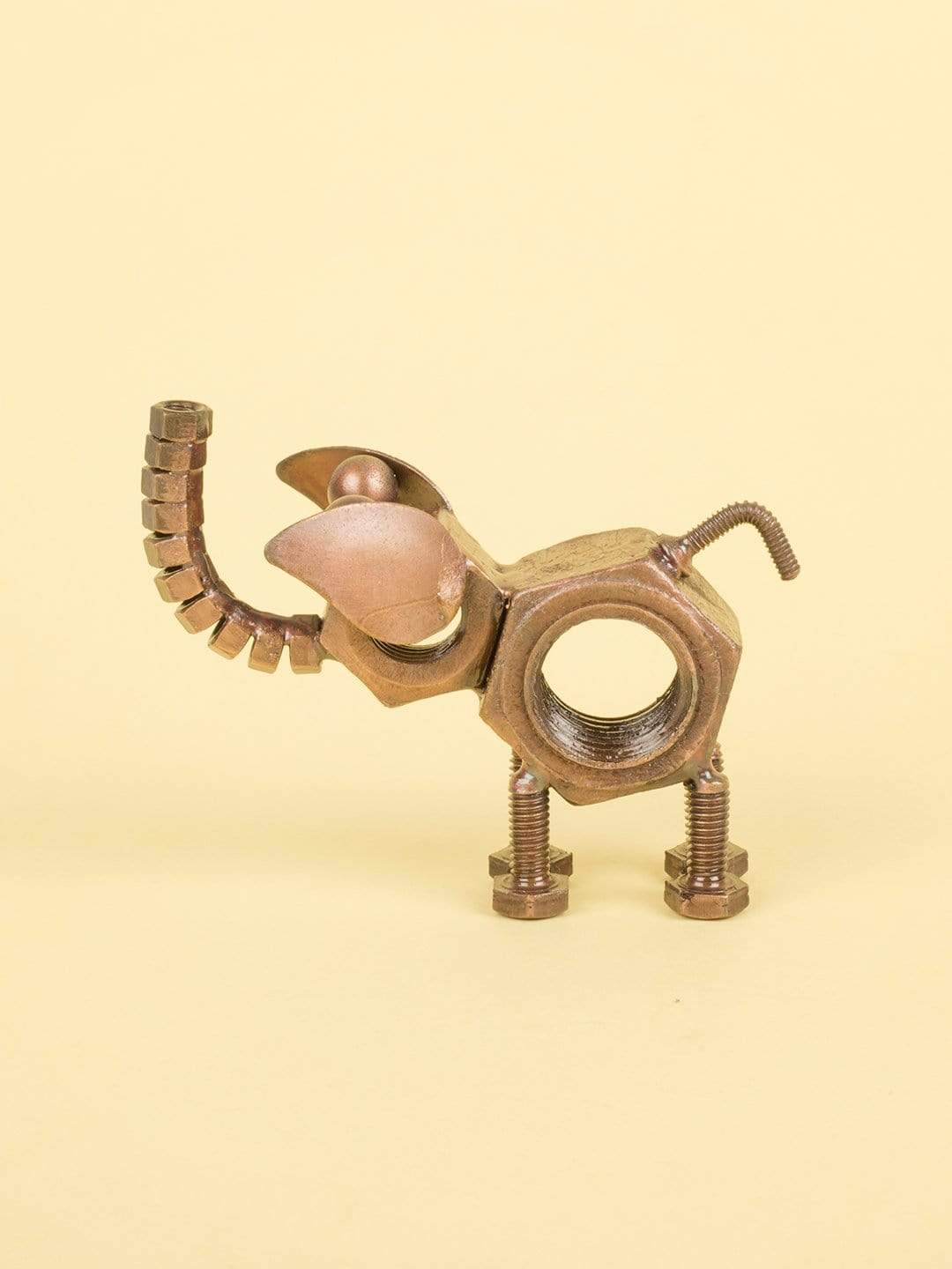 Recycled Decorative Elephant- Copper Antique