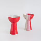 Red Half & Half Gelato Ice Cream Cups - Set of 2