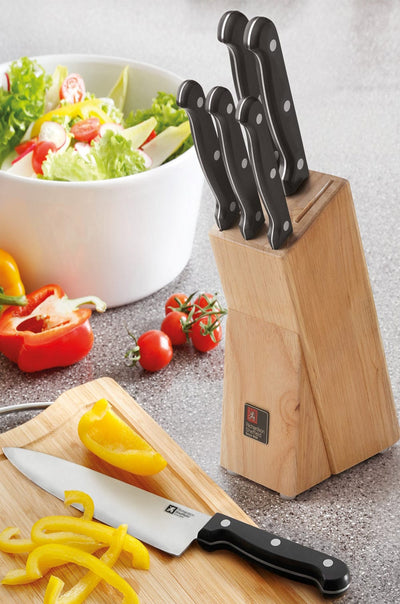 Richardson Sheffield Artisan Stainless Steel Natural Kitchen Block - Set of 6