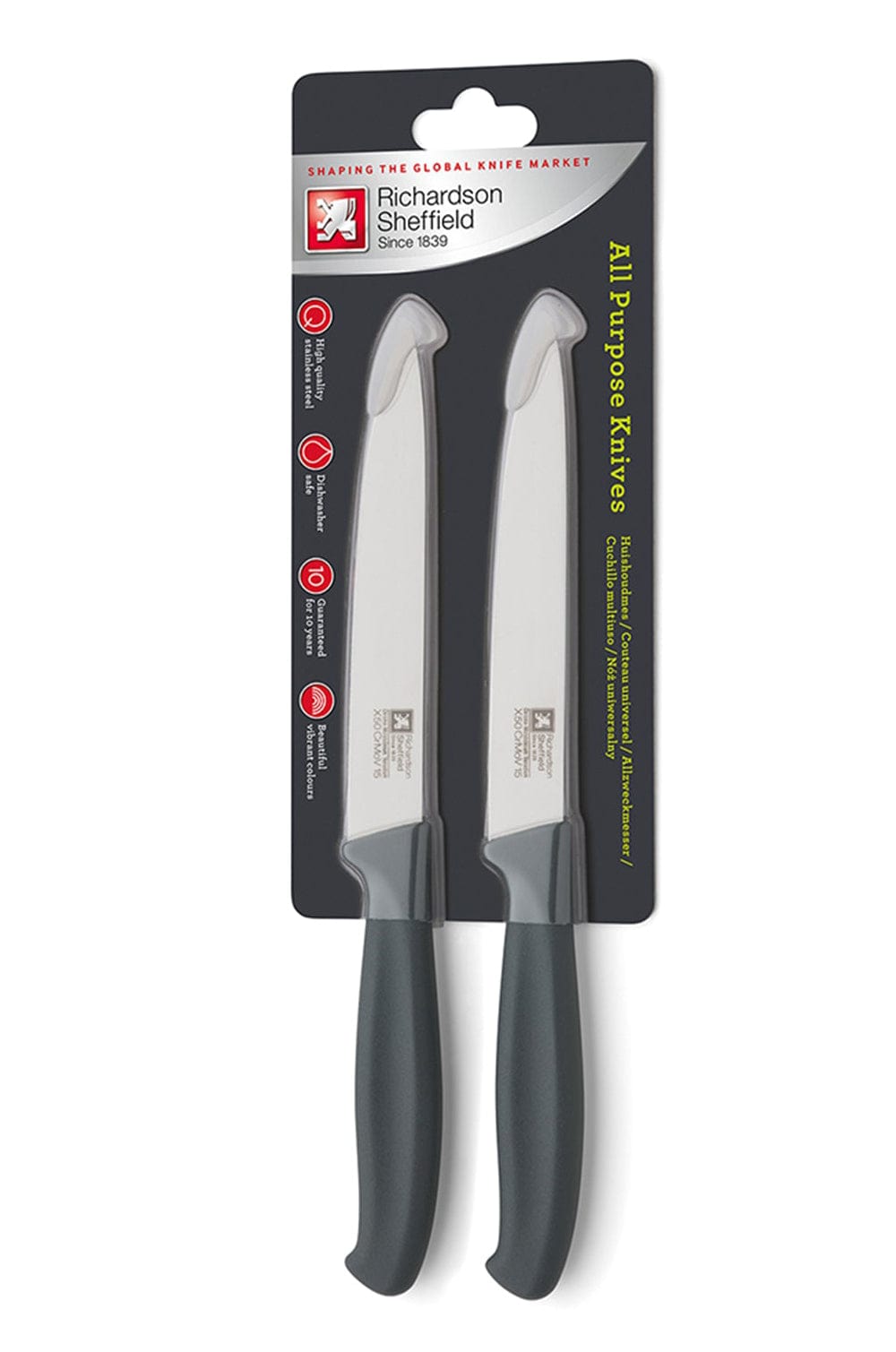 Richardson Sheffield Kitchen Essentials All-Purpose Knife Grey - 2-Pieces