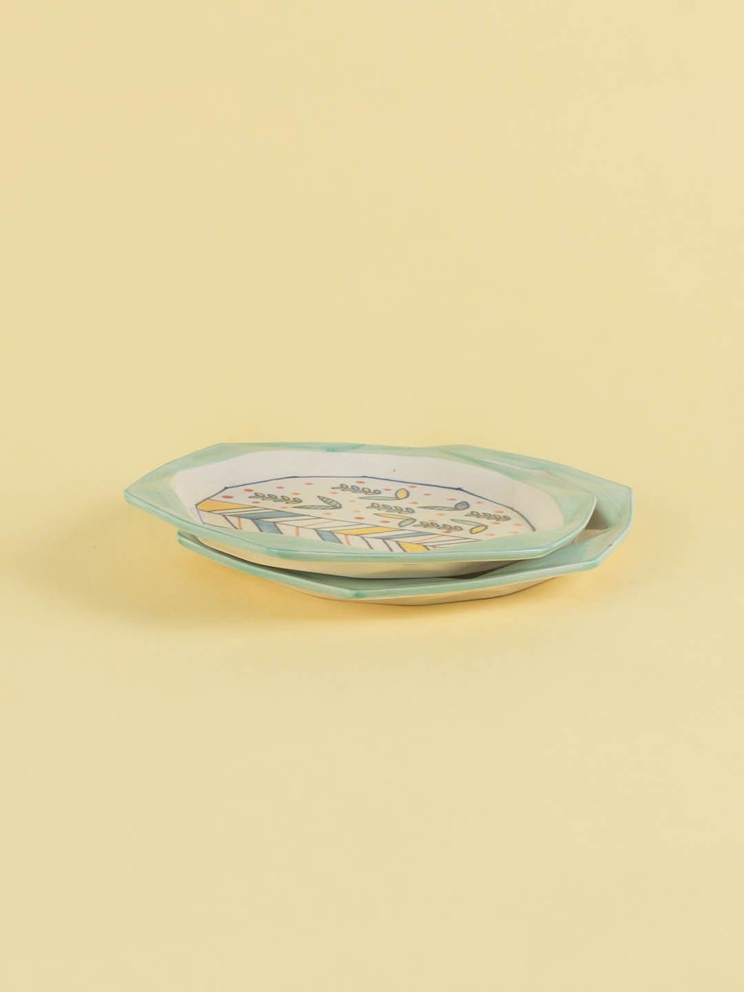 Riley Hexagon Plates - Set Of 2