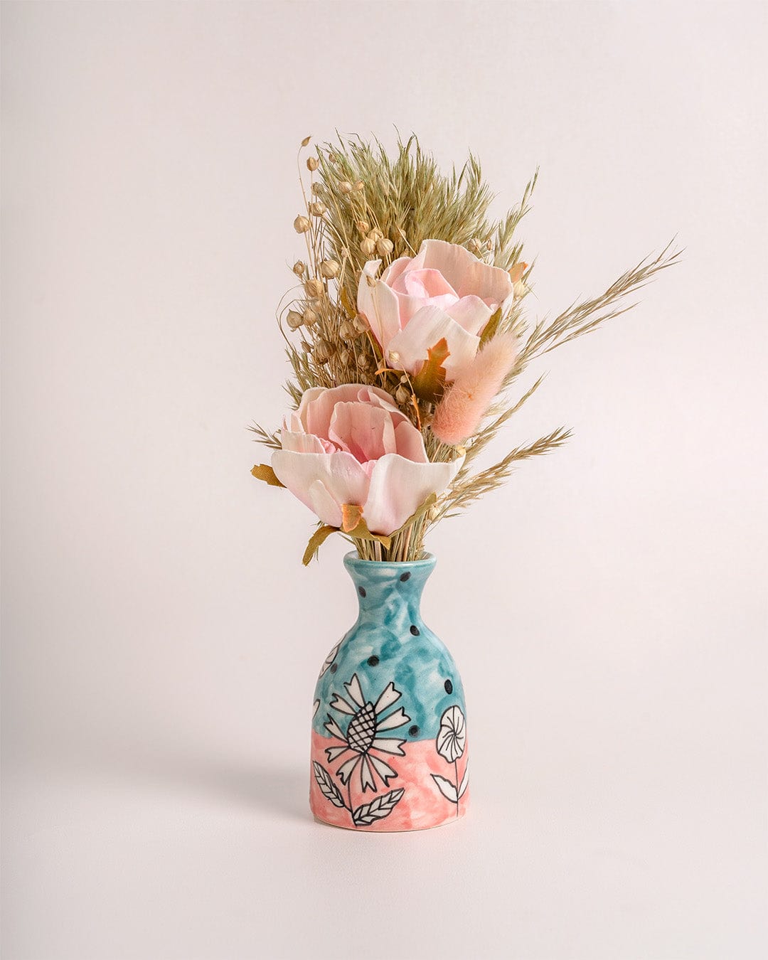 Rosa Handpainted Ceramic Mini Vase