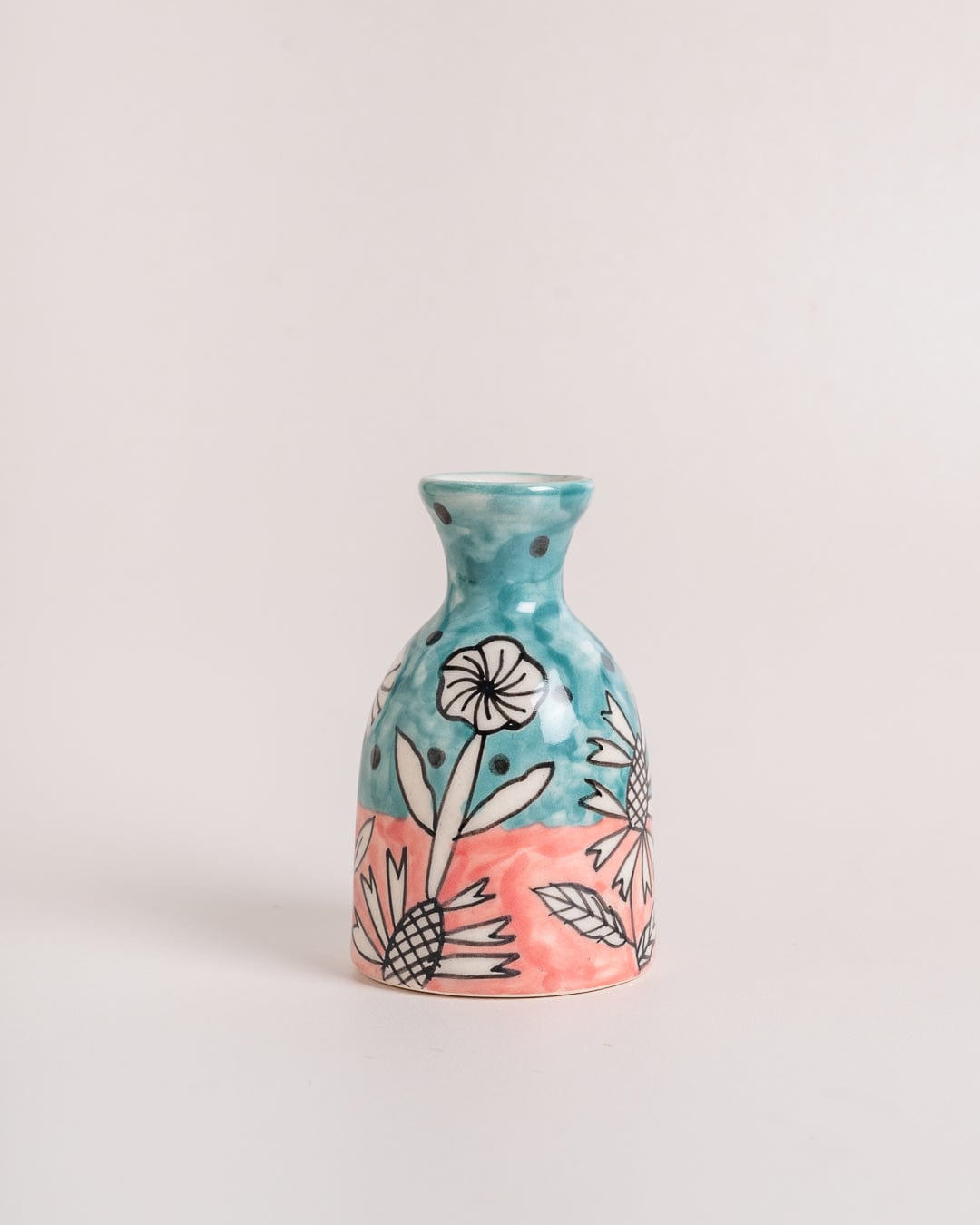 Rosa Handpainted Ceramic Mini Vase