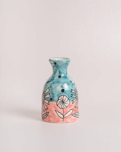 Rosa Handpainted Ceramic Mini Vase