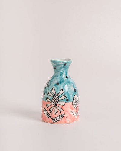 Rosa Handpainted Ceramic Mini Vase