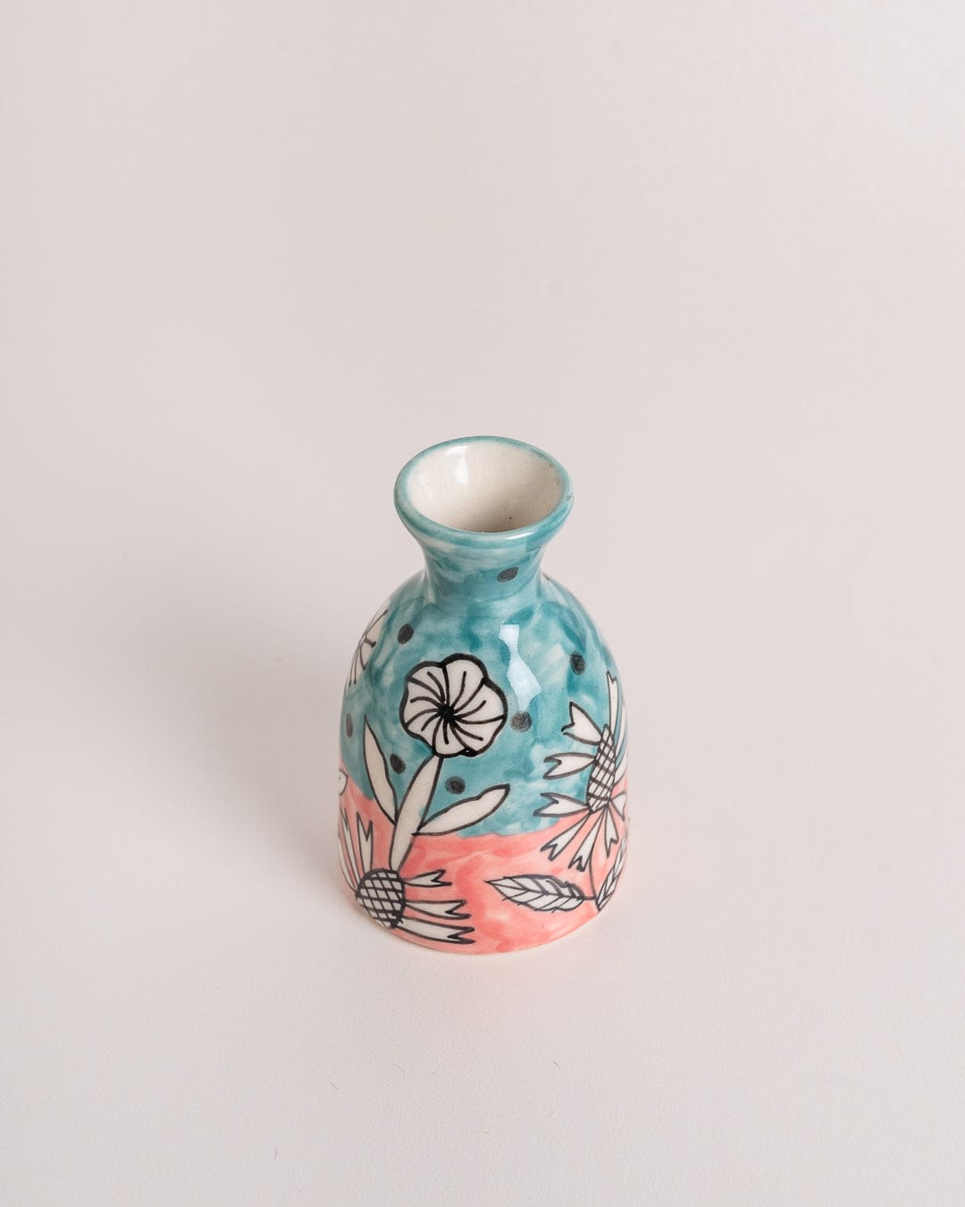 Rosa Handpainted Ceramic Mini Vase