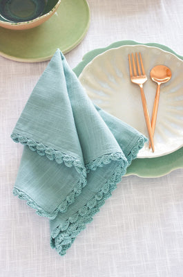 Rosemary Hand Crochet Napkins - Set of 6