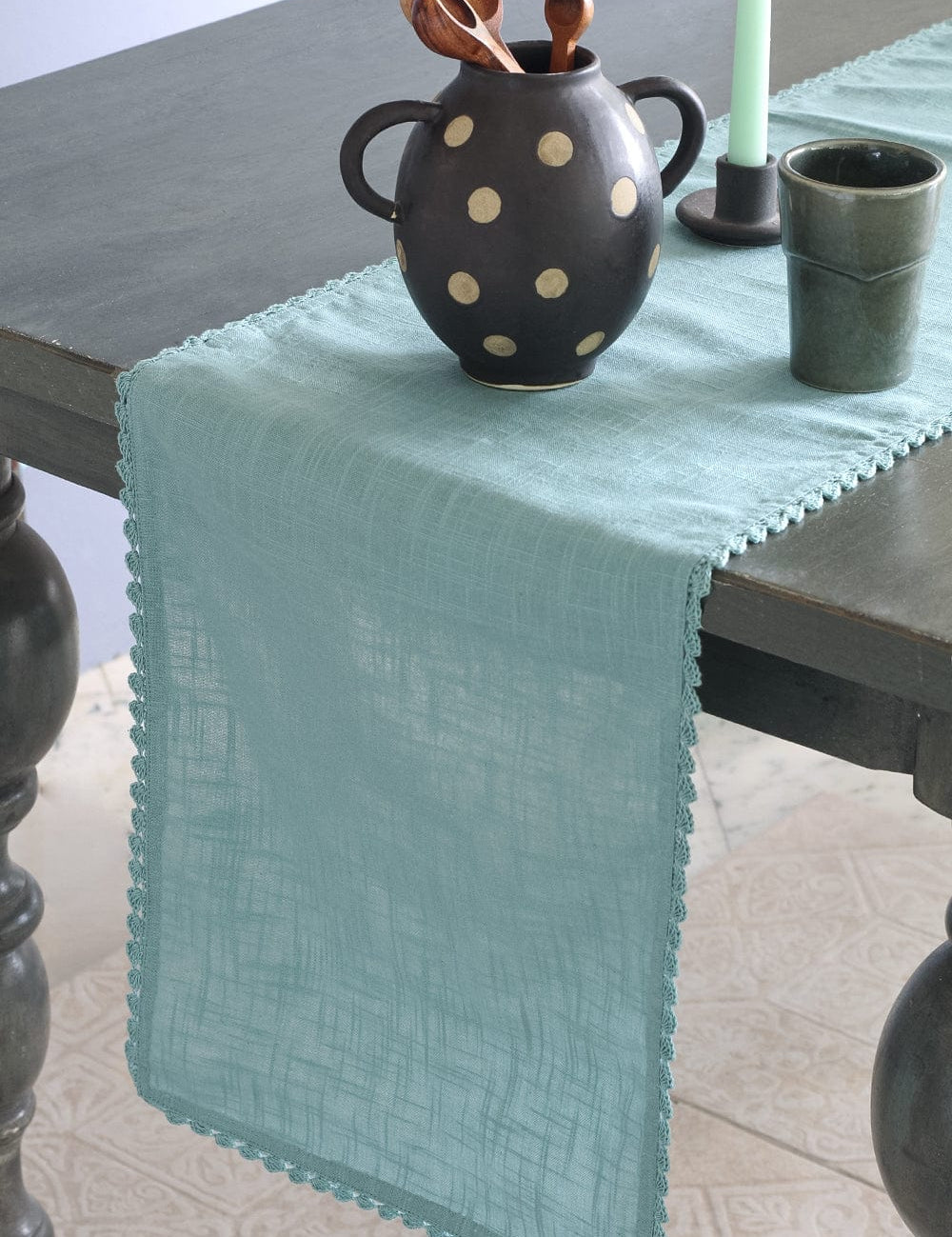 Rosemary Hand Crochet Table Runner