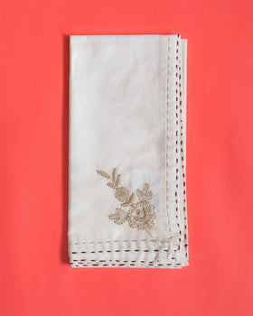 Roshanara Beige Napkins-Set of 6