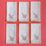 Roshanara Beige Napkins-Set of 6